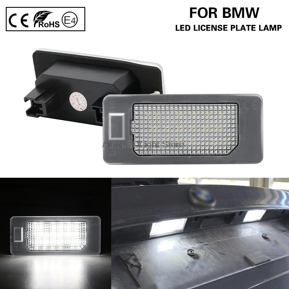 2 Para BMW E39 E60 E82 E70 E90 E92 F10 LED Licencia Número De Matrícula Lámpara de Luz Bombillas