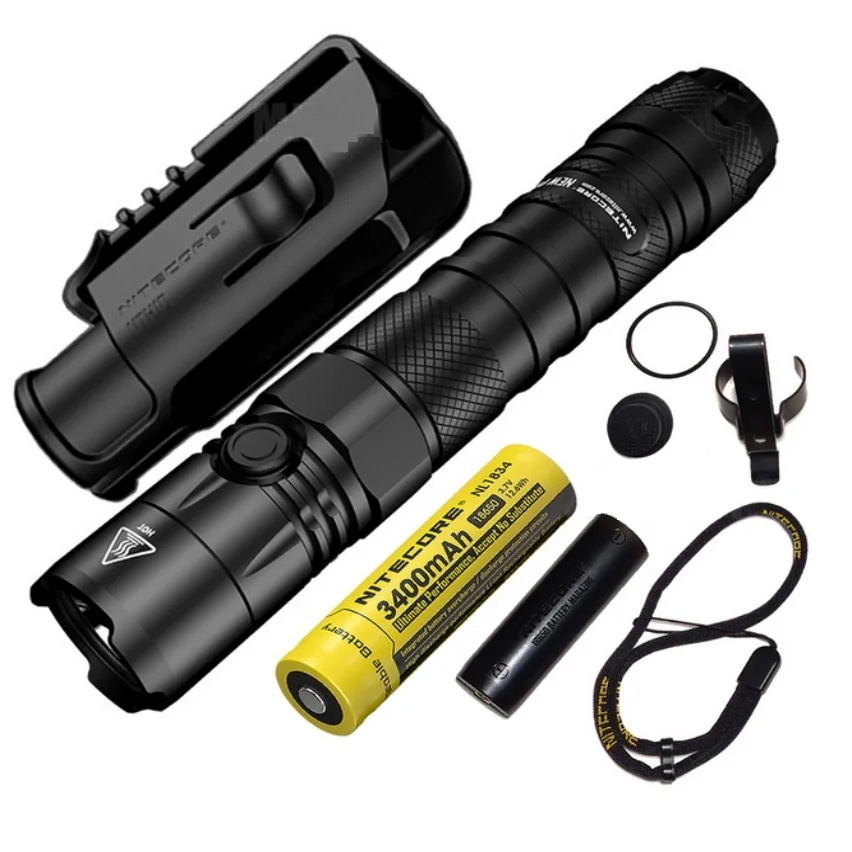 3400mah battery NITECORE P12 Мини Тактический фонарь CREE XP-L HD V6 1200Lm мощный светодиодный фонарь с 18650 батареей для поиска, тактический - Испускаемый цвет: 3400mah battery