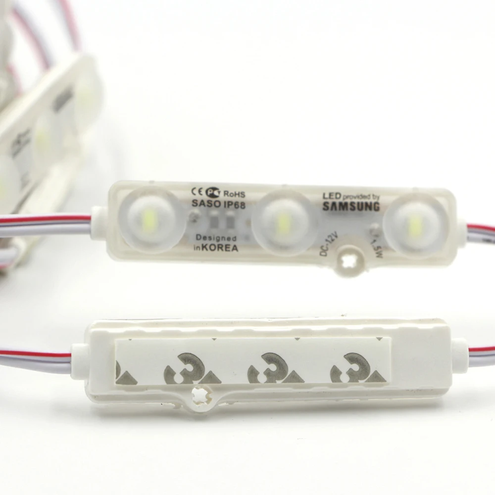 5730 3LED 주입 led 모듈 12V 렌즈 방수 IP67 1.5w LED 모듈 조명 칩 간판 광고