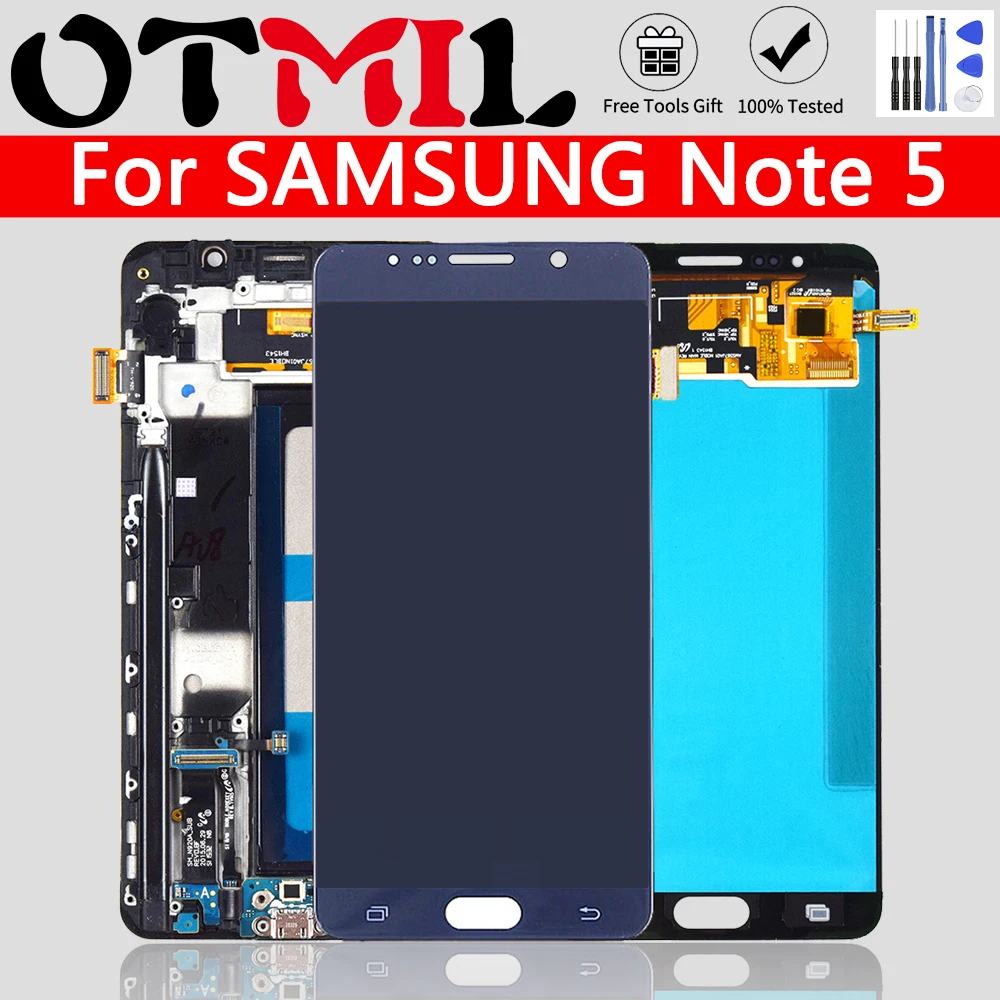 ЖК дисплей Super AMOLED 5 7 ''для SAMSUNG Note с сенсорным экраном и дигитайзером N920A N9200 N920C