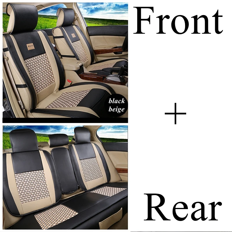 Чехол на Автокресло для Kia K2 Rio sportage Ceed Rio 3 cerato sportage Mazda 2 3 6 CX-5 peugeot 407 508 Mercedes w204 w211 w203 - Название цвета: black beige standard