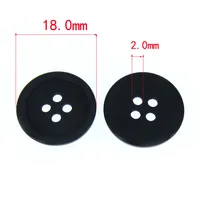 11mm-38mm 4-Hole Black Resin buttons for clothing Accessory Round button Sewing Craft Garment Scrapbooking 2