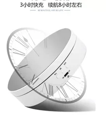 2022NEW 3 Speeds Electric Rotating Display Stand Mirror 360 Degree Turntable Jewelry Holder Battery for Photography Video