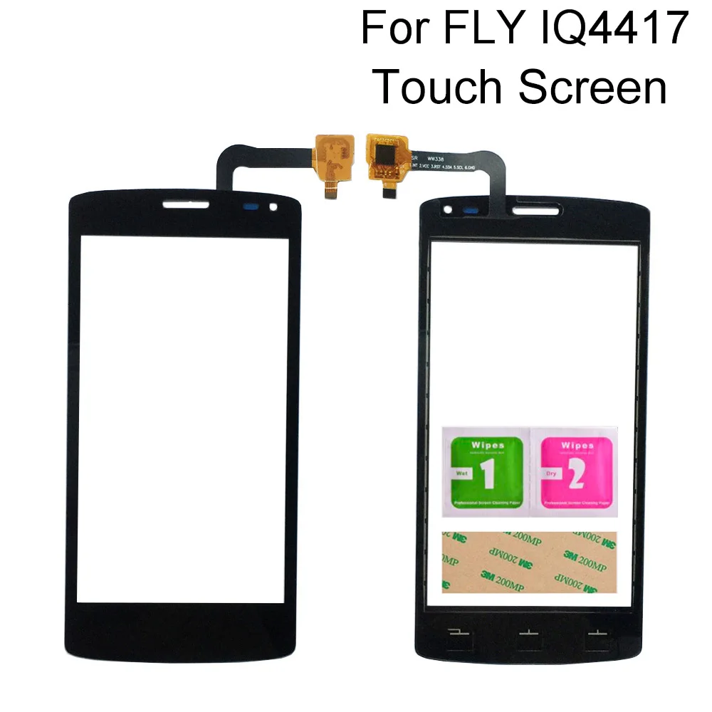 Переднее внешнее стекло 4 5 дюйма сенсорный экран для Fly IQ4417 4417 дигитайзер панель