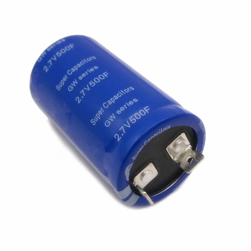 Супер фарадный конденсатор с алюминиевой крышкой, 2,7 V 500F 62*35 мм выпрямитель низкой ESR конденсатор с алюминиевой крышкой, ультраконденсатор 62x35 мм 62x35 высокой частоты