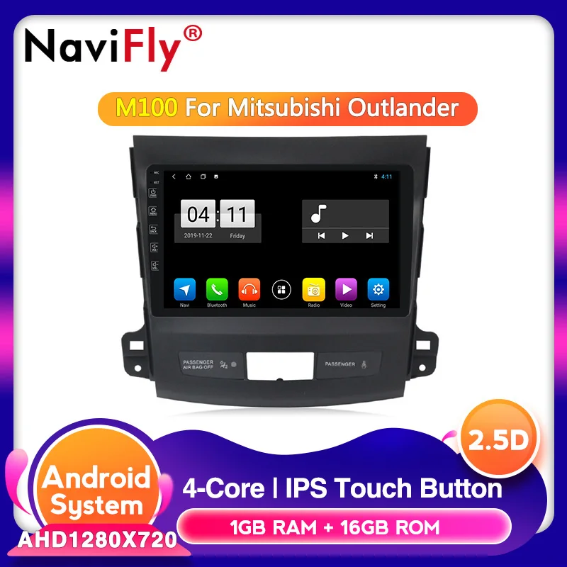 Android 10 DSP ips для Mitsubishi Outlander 2006- peugeot 4007/Citroen C-Crosser автомобильный DVD мультимедийный gps навигационный плеер - Цвет: M100