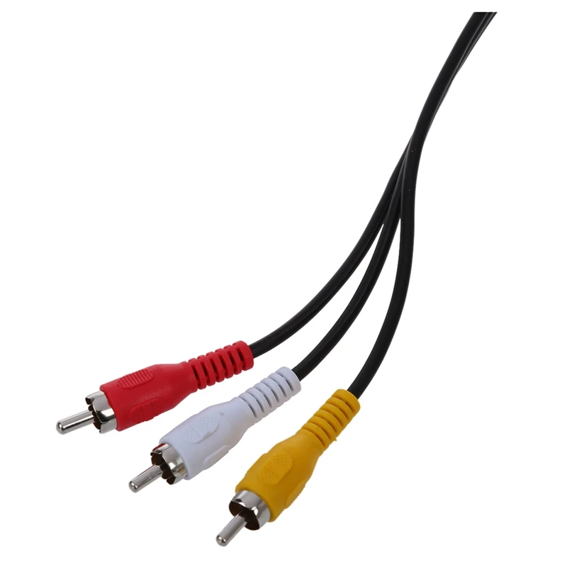 ABKT-VCD DVD USB Male to 3 RCA Adapter AV Audio Video Cable Cord 1.8M