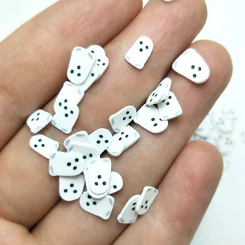 

100g Halloween White Ghost Polymer Clay Sprinkles for Crafts Making DIY Scrapbook Phone Nail Art Slices Decoration Accessories