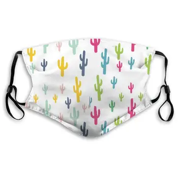 

Cactus Backgrounds Protective Mask with Gasket Disposable Water Repellent Multilayer Filter Adult Sunscreen Large Mask M