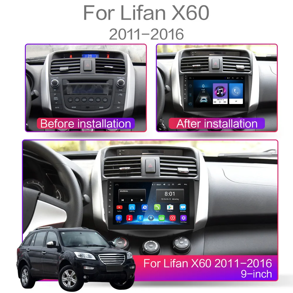 Автомагнитола 2 din на Android 8 1 мультимедийный плеер для Lifan X60 2011 2012 2013 2014 2016