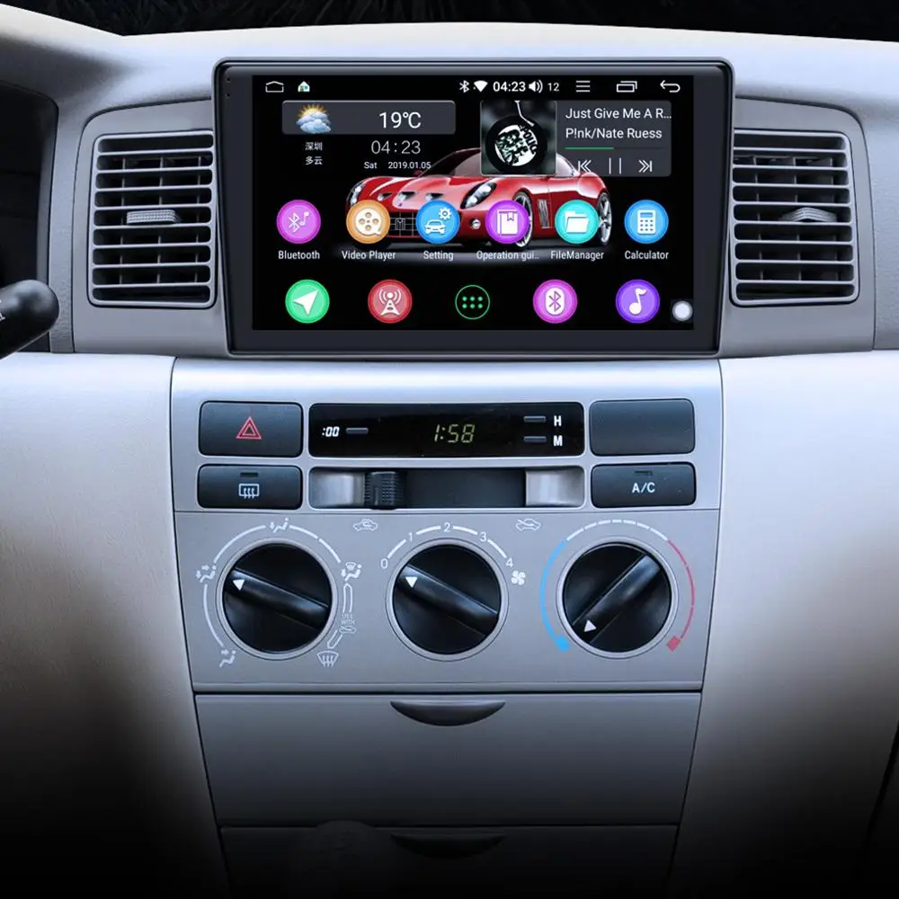 Flash Deal DSP SPDIF 9" Android 8.1 Car Multimedia Radio for Toyota Corolla EX E120 2003-2011 GPS Mirror Link WiFi 4G SIM DVR DAB Subwoofer 1