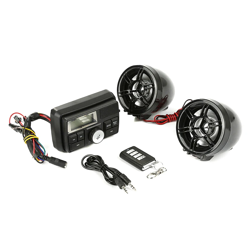 USB/SD/TF FM Радио руль аудио Радио система стерео MP3 колонки bluetooth мотоцикл