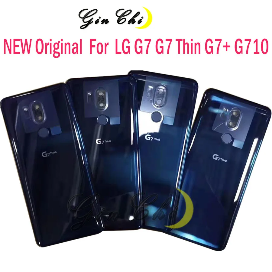 

New Original Glass For LG G7 ThinQ Battery cover Door G7+ G710 G710EM Rear Housing Back Case With Adhesive For lg g7 fit/g7 one
