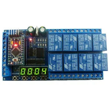 

DC 12V 8 Channel Pro mini PLC Board Relay Shield Module for Arduino Multifunction Delay Timer Switch Board