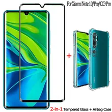 2 в 1 стекло чехол на Mi-Note-10 case glass Xiomi Note10 Xiaomi Redmi Mi Note 10 Pro CC9 Pro CC9Pro CC 9 Pro cover чехол редми ми нот 10 про защитное стекло ксиоми ми нот 10 чехол сяоми ноут 10 чехлы ми ноут10 чехол