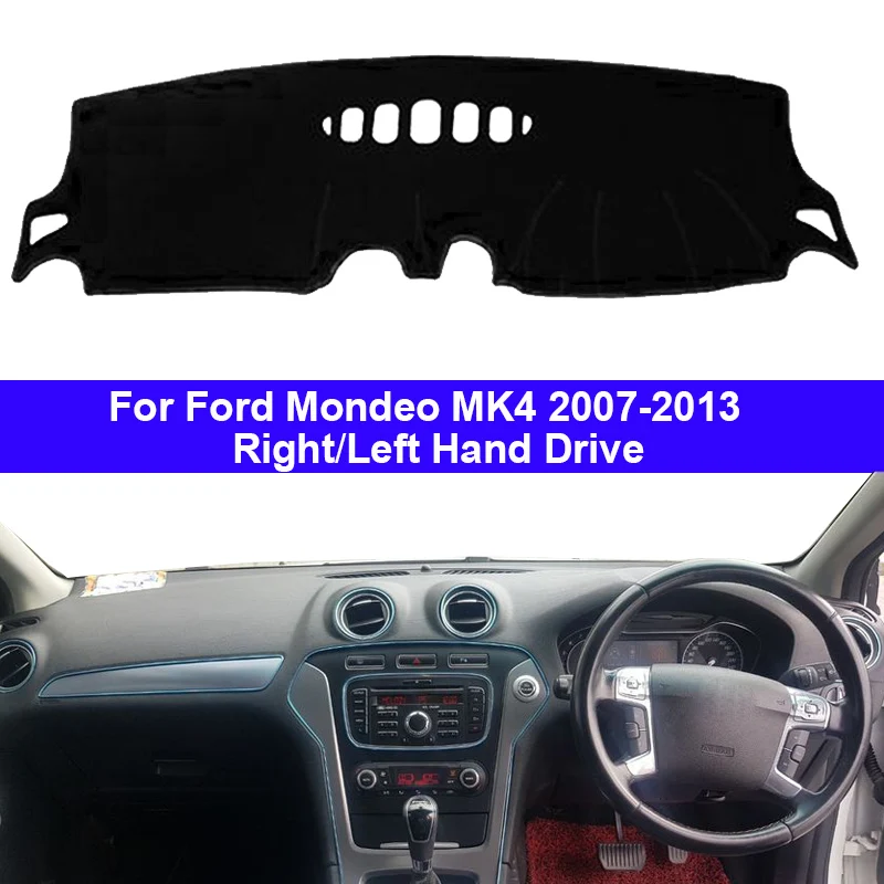 자동차 대시 보드 커버 대시 매트 카펫 케이프, 포드 몬데오 MK4 2007 2008 2009 2010 2011 2012 LHD RHD 2 레이어