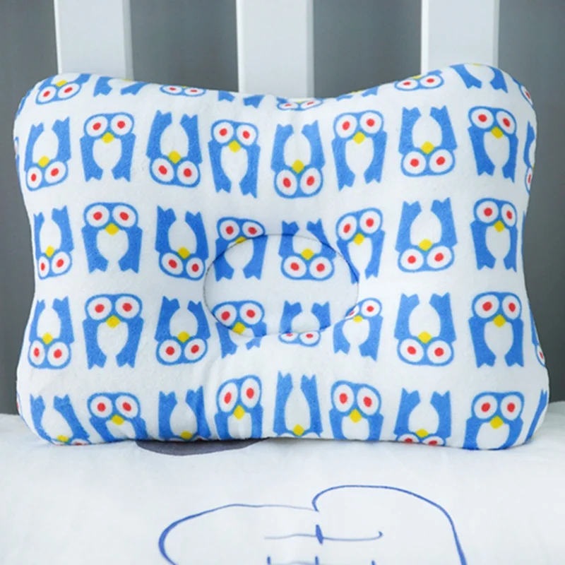 Blue owl Shujin детская подушка для защиты головы, подушка для новорожденных, коврик для сна с животным принтом, хлопковая детская подушка, позиционер для сна - Цвет: Blue owl