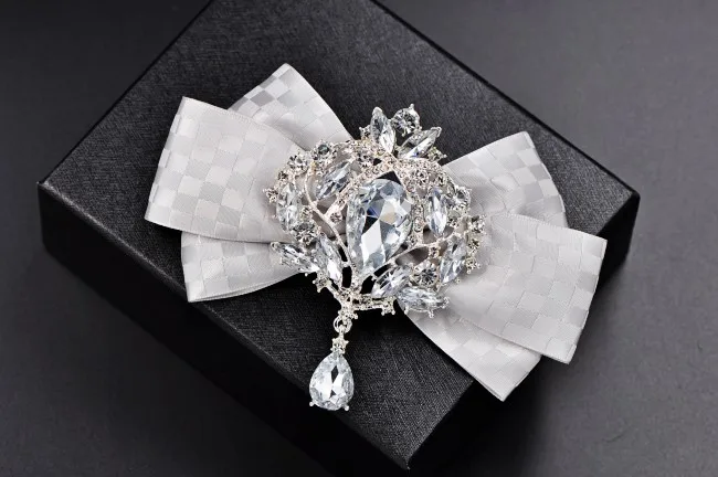 Модные мужские клетчатые Галстуки-бабочка в британском стиле, галстук-бабочка с кристаллами, галстук-бабочка для мужчин, Женихи, мужские свадебные украшения, аксессуары - Цвет: 1