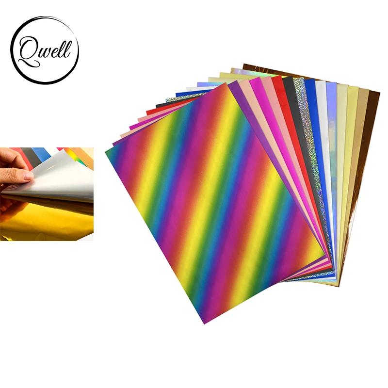 QWELL Foil by Laser Printer and Laminator Mixed Holographic 16 Colors