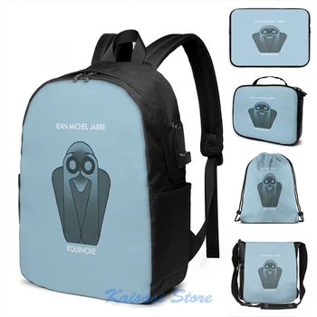 

Funny Graphic print Jean Michel Jarre - Equinoxe USB Charge Backpack men School bags Women bag Travel laptop bag