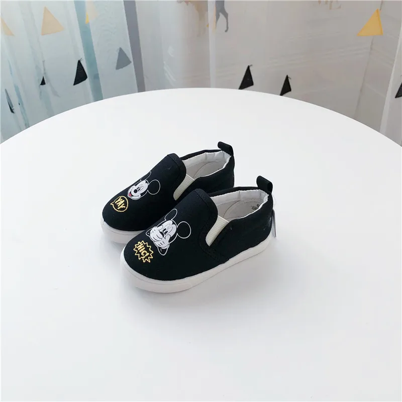 Disney Minnie/тонкие туфли для девочек Новинка весны 2018 года Стильная мягкая