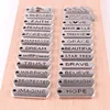 24pcs/lot Word Tags Pendant Charms Antique Silver Color Blessed Faith Believe Trust Family Namaste Fearless Dream Hope Charms ► Photo 1/6