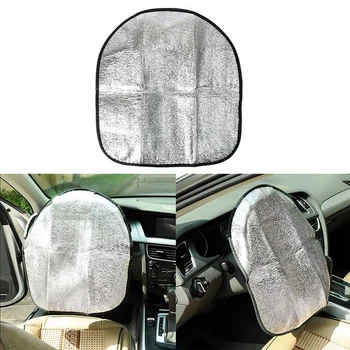 

Foil Sun Shade Sunlight Anti-Heat Car Steering Double Thick Reflect 44x50cm Protector High Quality Replaces Cover