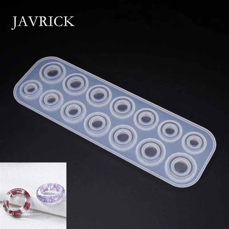 

Flat Rings Mould Collection Handmade Craft Tool DIY Ring Accessories Jewelry Making Silicone Mold Crystal Epoxy Molds
