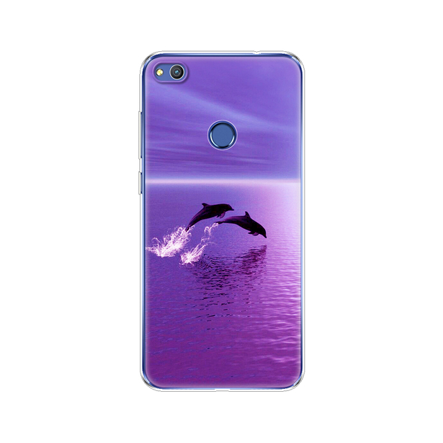 phone case for huawei honor 8 lite soft tpu silicon back cover 360 full for honor 8 liteprotective printing clear coque