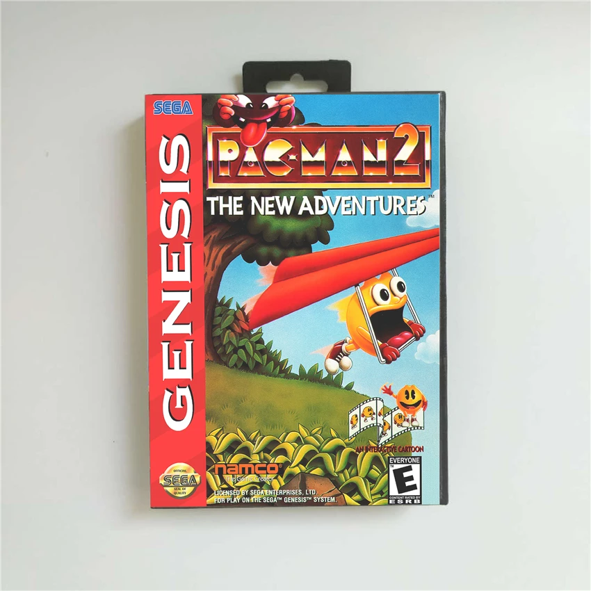 

Pac-Man 2 The New Adventures - USA Cover With Retail Box 16 Bit MD Game Card for Sega Megadrive Genesis