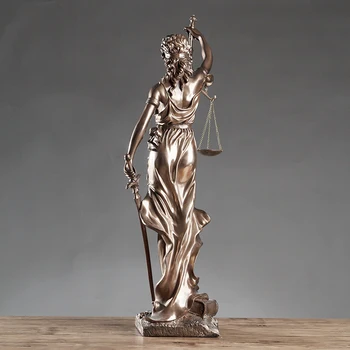 

2020 European Style Retro Justice Fairness Statue Living Room Decorations Resin Europe People