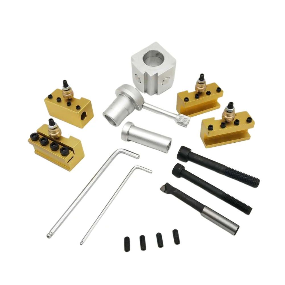 

Multifunction Turning Bar Accurate Quick Change Screw Holder High Strength Mini Hard Tool Post Kit CNC Lathe Cutting Rod