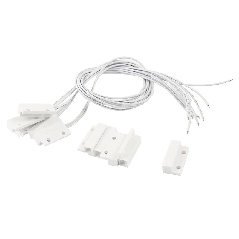 

HTHL-5pcs Adhesived Security Door Window Magnetic Contact Reed Switch NO