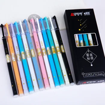 

2Pcs Starry sky Erasable Ballpoint Pen,Washable Handle,Black Ink Ballpoint Pens for School Office Stationery Supplies