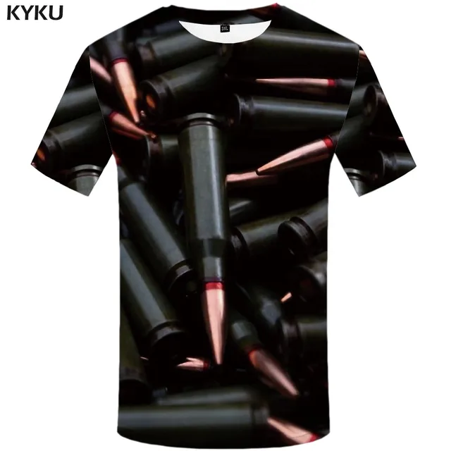 KYKU Psychedelic T shirt Men Dizziness Funny T shirts Rainbow T-shirts 3d Colorful Tshirt Printed Gothic Anime Clothes