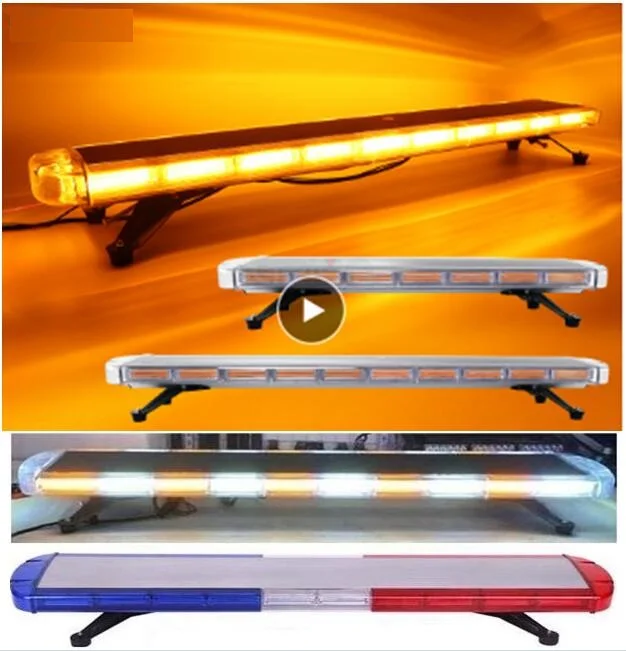 13" to 71" New COB Led flash warning strobe light bar Car Truck Tow Beacons Safety emergency Lightbar Amber Yellow