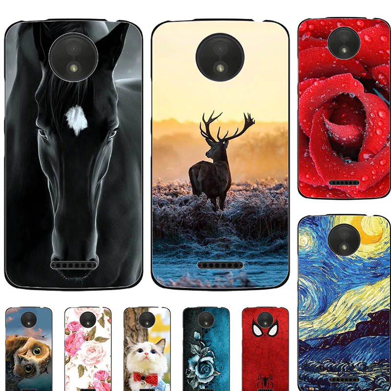 Покрытием и симпатичным принтом кошка чехол для Motorola Moto C 4G XT1750 XT1754 XT1755 XT1758 5 0