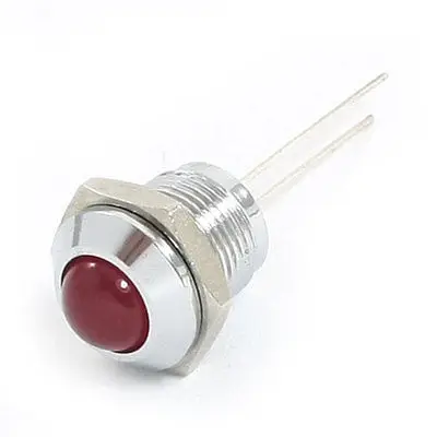 

DC1.8V 0.2A 8mm Dia Bulgy Power Illuminated Red LED Indicator Lamp