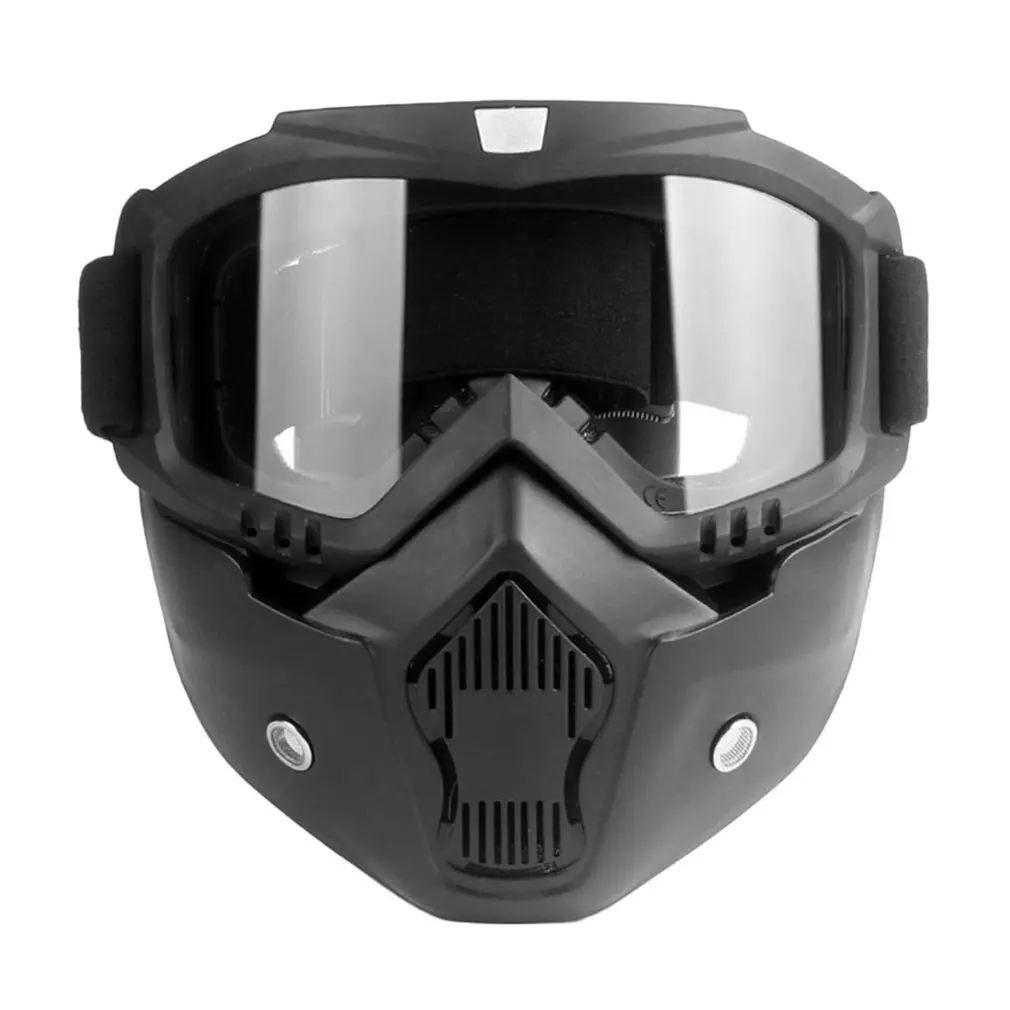 

Motorcycle Unisex Vintage Cool Half Helmet Mask Goggles Riding Mask Off-road Windproof Goggles with Adjustable Elastic Strap