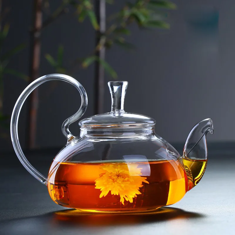 

Borosilicate Heat-resistant Glass Teapot Household Side Transparent High-temperature Resistant Teapot Boiling High Handle Squirr