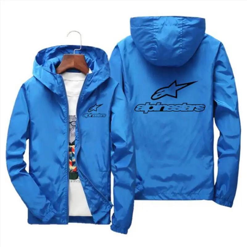 Alpinestars Jacket Men's Windbreaker 2020 Spring Autumn New Alpine Star jacket Men's Windbreaker Pilot Hooded Jacket Male 6XL7XL