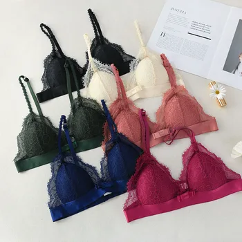 

Summer Lace Bras Sexy Lingeriea Thin Cup Adjustable Bra Women Padded Tube Tops Underwear
