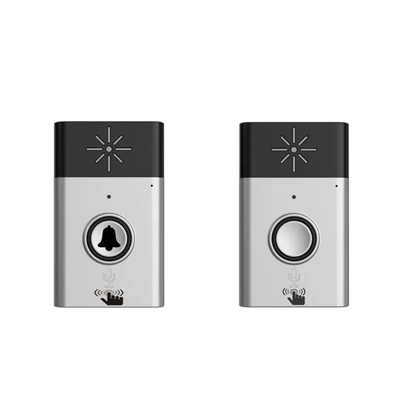 

Wireless Voice Intercom Doorbell Mobile Interphone Indoor/Outdoor Chime Portable EU Plug(Grey)