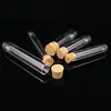 5pcs outer diameter 20/25/30mm  transparent round bottom glass test tube with cork stopper lab Flat - mouth thickened glass tube ► Photo 2/6