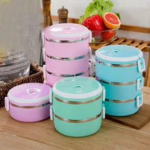 Герметичный изолированный Ланч-бокс из нержавеющей стали Bento box для детей, студенческий контейнер для еды с подогревом, органайзер для еды с подогревом