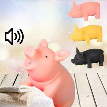 

Pet Puppy Supplies Chew Squeaker Squeaky Rubber For Dog Toys Play Sound Pig Clean Dog Chew Puppy Training Toy Pet Supplies