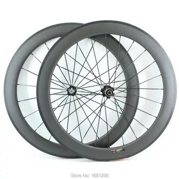 

1pair New 700C 60mm clincher rims Road bicycle matte UD full carbon fibre bike wheelsets 20.5/23/25mm width aero spoke Free ship