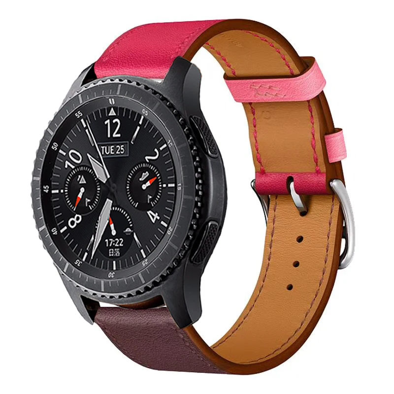 Кожаный ремешок для samsung gear Sport S2 S3 Classic Frontier для Galaxy Watch 42 мм 46 мм ремешок 22 мм быстрая замена ремешков