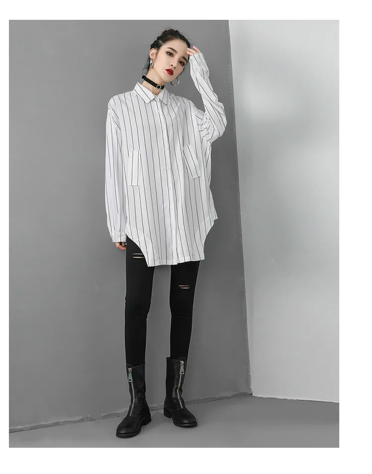 Max LuLu модные корейские уличные женские топы в стиле панк хлопковые блузки женские полосатые шифоновые длинные рубашки винтажная осенняя одежда