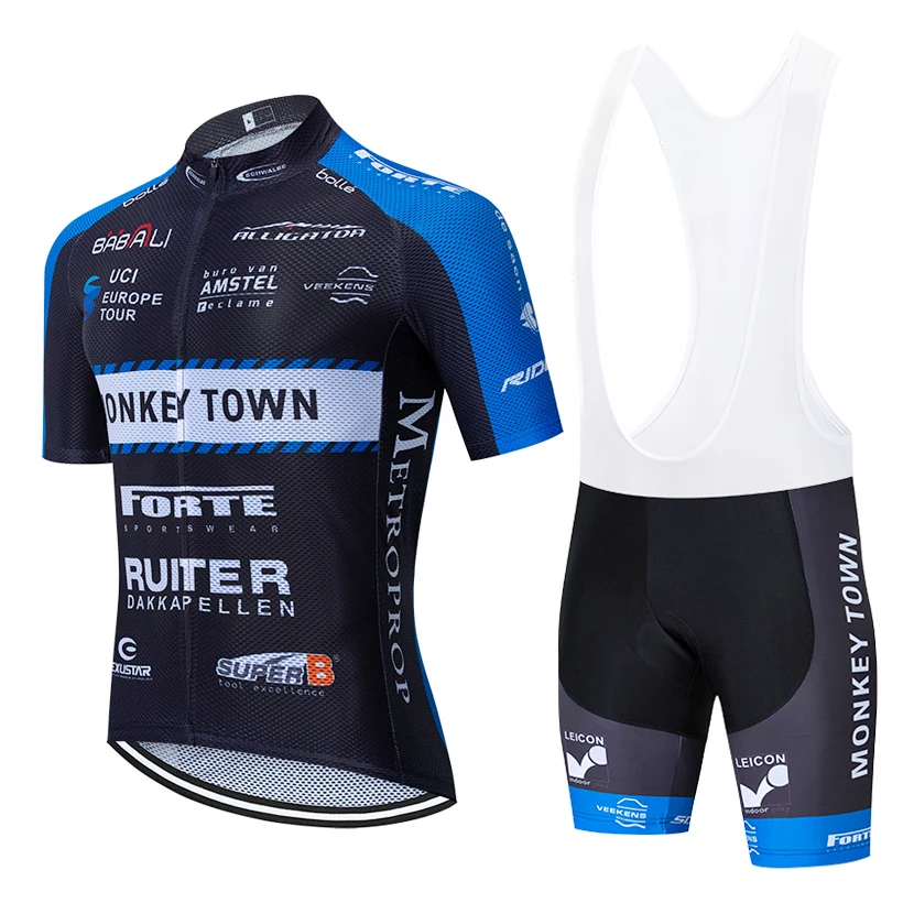 2021 MONKEY TOWN Cycling TEAM Jersey 20D Bike Shorts Set MTB Ropa Ciclismo Men Short Sleeve Bicycle Shirts Maillot CLOTHING | Спорт и